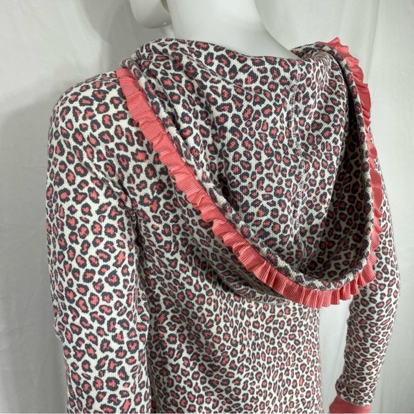 Kensie I Only Sleep in Pretty Pink Animal Print Thermal Hoodie Night Dress - Picture 6 of 10